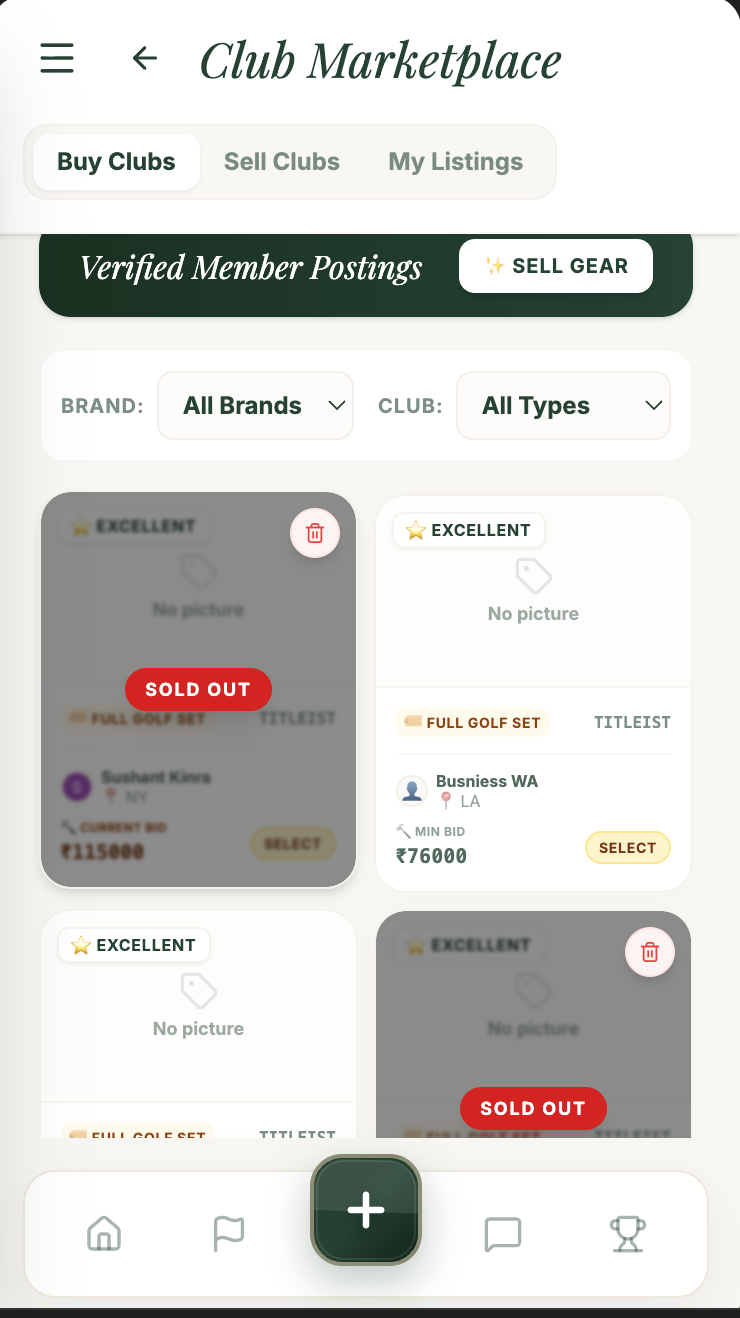 Club marketplace buy screen